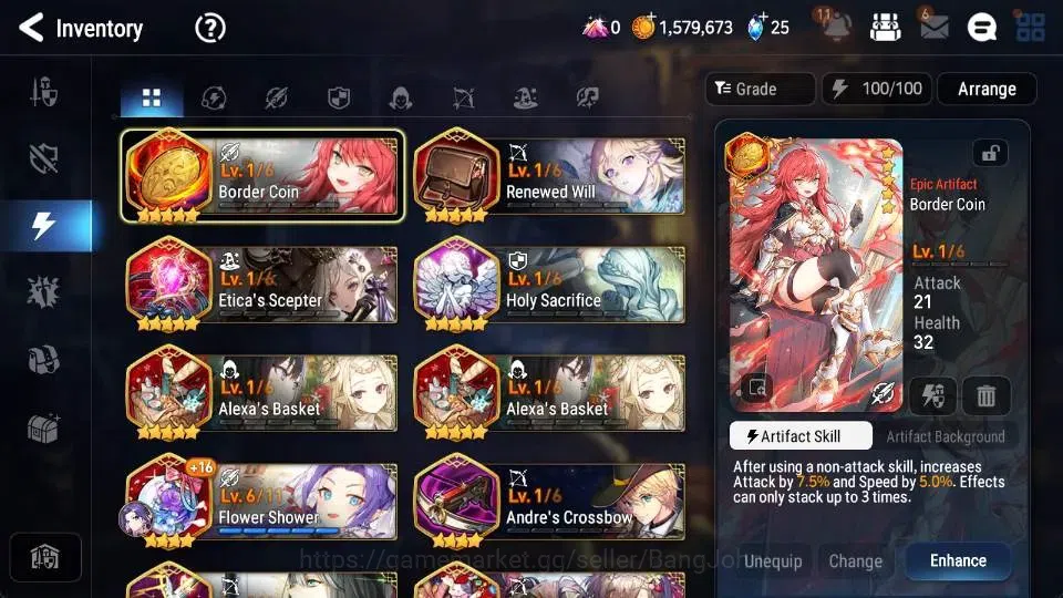 Epic Seven Accounts Limited Hero Global Unverif |2 ML(Straze,WOTM Tenebria)|PoH+Bless ON|Stigma 49K|Gold 1.5M|SS 25|Log 13