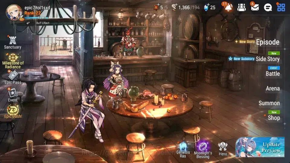 Epic Seven Accounts Limited Hero Global Unverif |2 ML(Straze,WOTM Tenebria)|PoH+Bless ON|Stigma 49K|Gold 1.5M|SS 25|Log 2