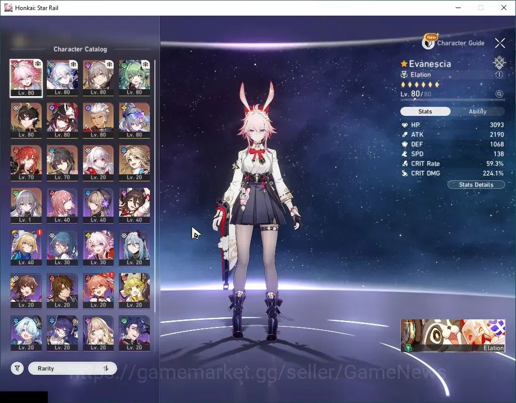 Honkai Star Rail Accounts Asia|TL 66|8 Limited|Yao Guang E1+Sign,Evanescia,S image 4