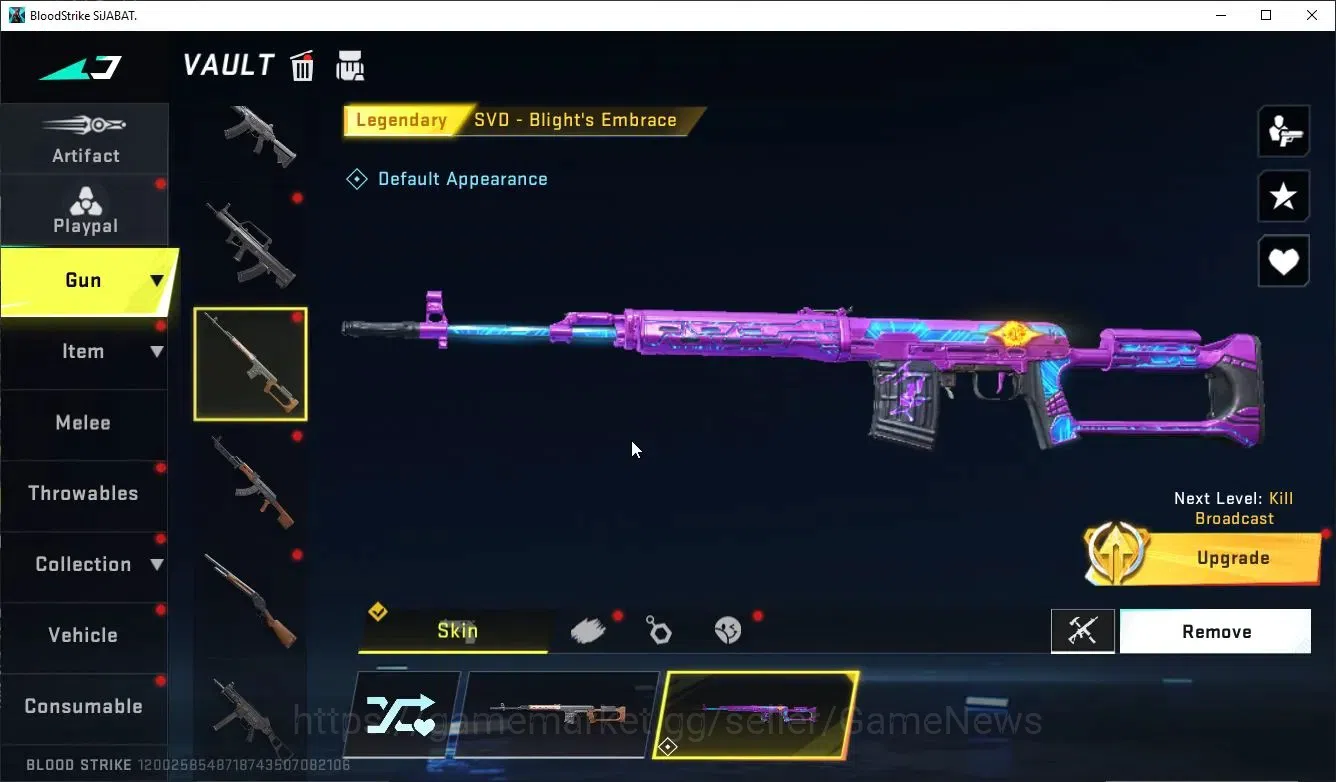 Blood Strike Accounts Others ASIA|ETERNAL Kala-Whisper | 3 Legendary SVD,KALA,M4A1 |NetEase|Check SS(BLS5394) 5