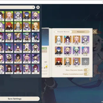 Genshin Impact Accounts Others Asia|AR 54|Zibai+Sign Pream Team|4 Limit+1(*5Weapon)|Flins C1|Standart Diluc,Jean,Keqing|Male