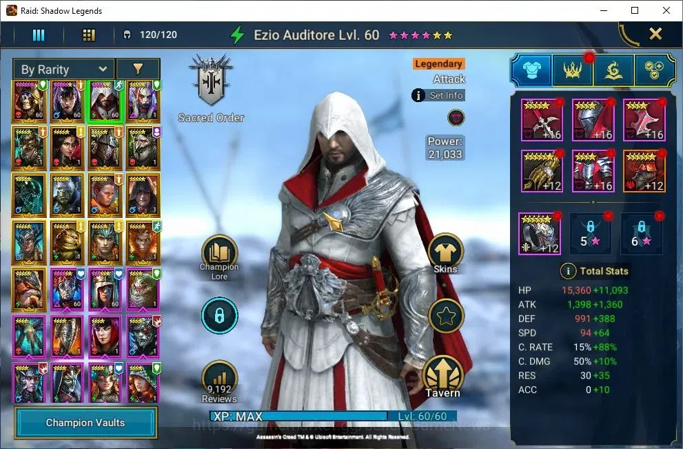 Raid: Shadow Legends Accounts Lv38 730 Power|14 Legendary(DeathKnight,Alice,Ezio image 5