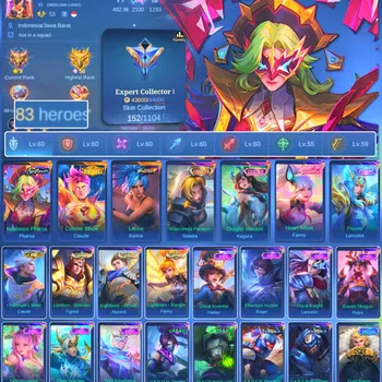 Mobile Legends: Bang Bang Rare Skin HERO 83 SKIN 152 | EMBLEM GOOD | NEOBEST PHARSA| P image 1
