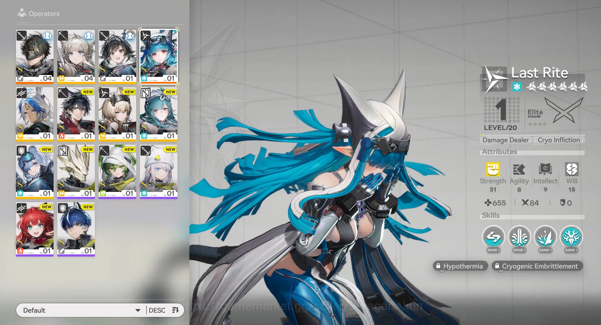Arknights: Endfield Accounts Asia LVL 2|Starter + 1 Meta SSR (LastRite) + 7 SR Character + 1 Weapon B6(White Night