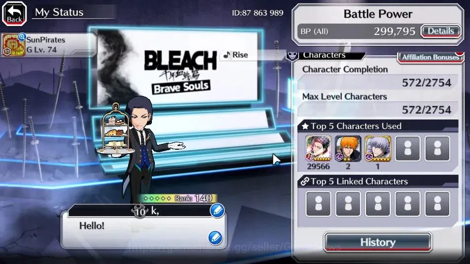 Bleach: Brave Souls Accounts [GLOBAL]31K Orb|TYBW26 Yukio,Riruka,TYBW25 Yoruich image 3
