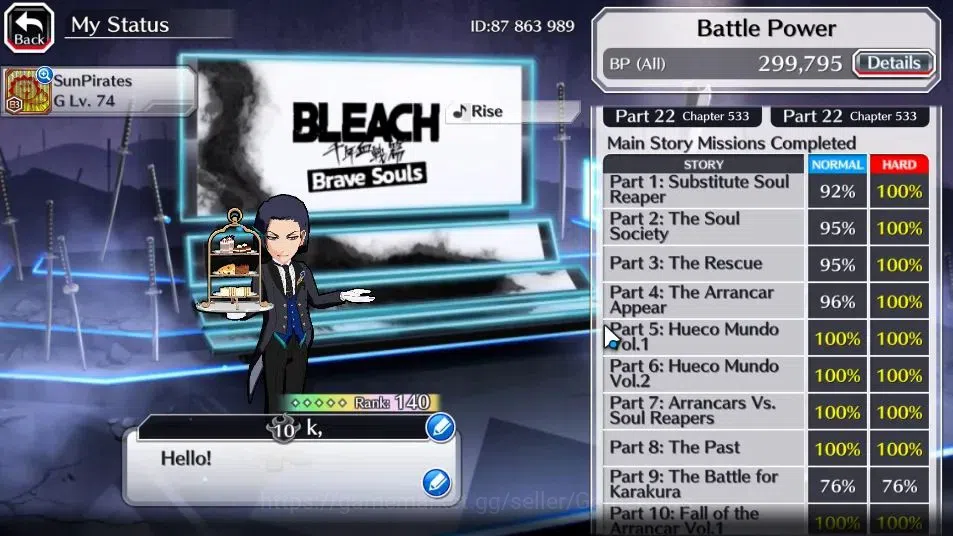 Bleach: Brave Souls Accounts [GLOBAL]31K Orb|TYBW26 Yukio,Riruka,TYBW25 Yoruich image 4