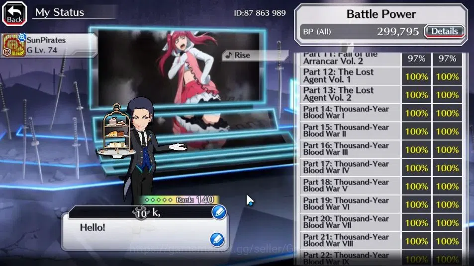 Bleach: Brave Souls Accounts [GLOBAL]31K Orb|TYBW26 Yukio,Riruka,TYBW25 Yoruich image 5
