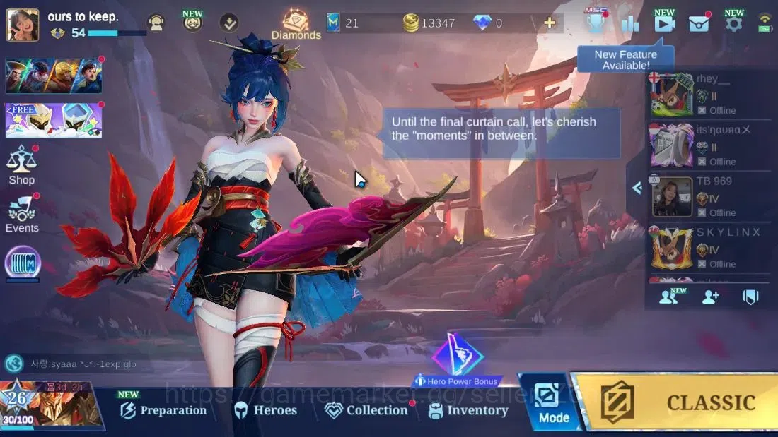 Mobile Legends: Bang Bang Accounts Collector Hero 98|Skin 168|HighGlory 73|Aspirant Guinevere,PRIME YuZhong,Sanrio Floryn,2 1