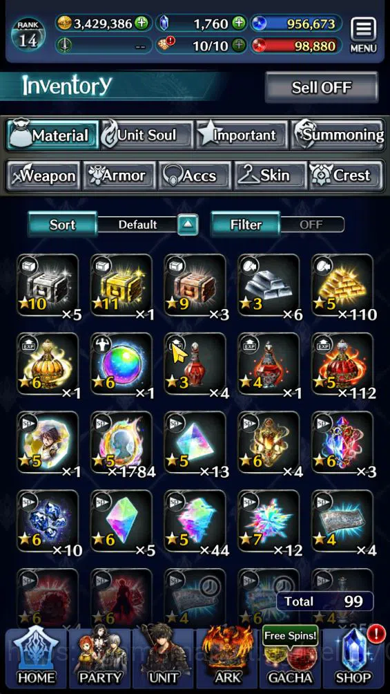 Last Cloudia Accounts GLOBAL|Rank 14|Collab Slime [Hinata,Diablo,DL Limu image 11