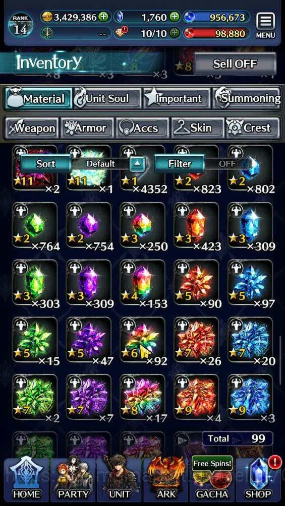 Last Cloudia Accounts GLOBAL|Rank 14|Collab Slime [Hinata,Diablo,DL Limu image 13