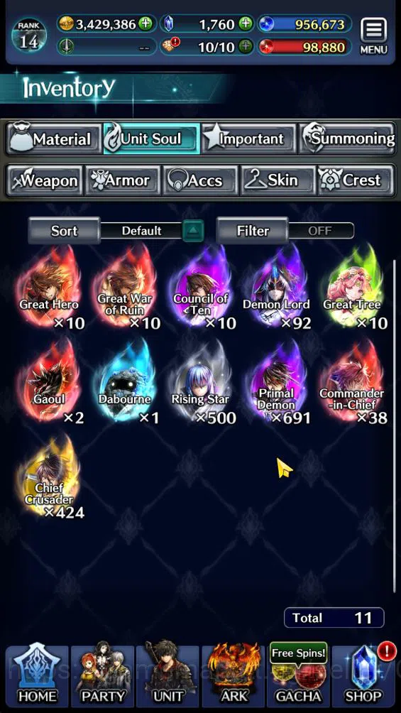 Last Cloudia Accounts GLOBAL|Rank 14|Collab Slime [Hinata,Diablo,DL Limu image 14