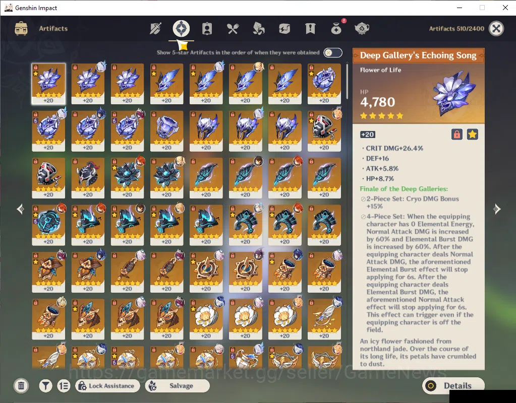 Genshin Impact Accounts ASIA|AR 58|PrimeTeam Skirk|9Limited+7(*5Wep)|(Mavu image 6