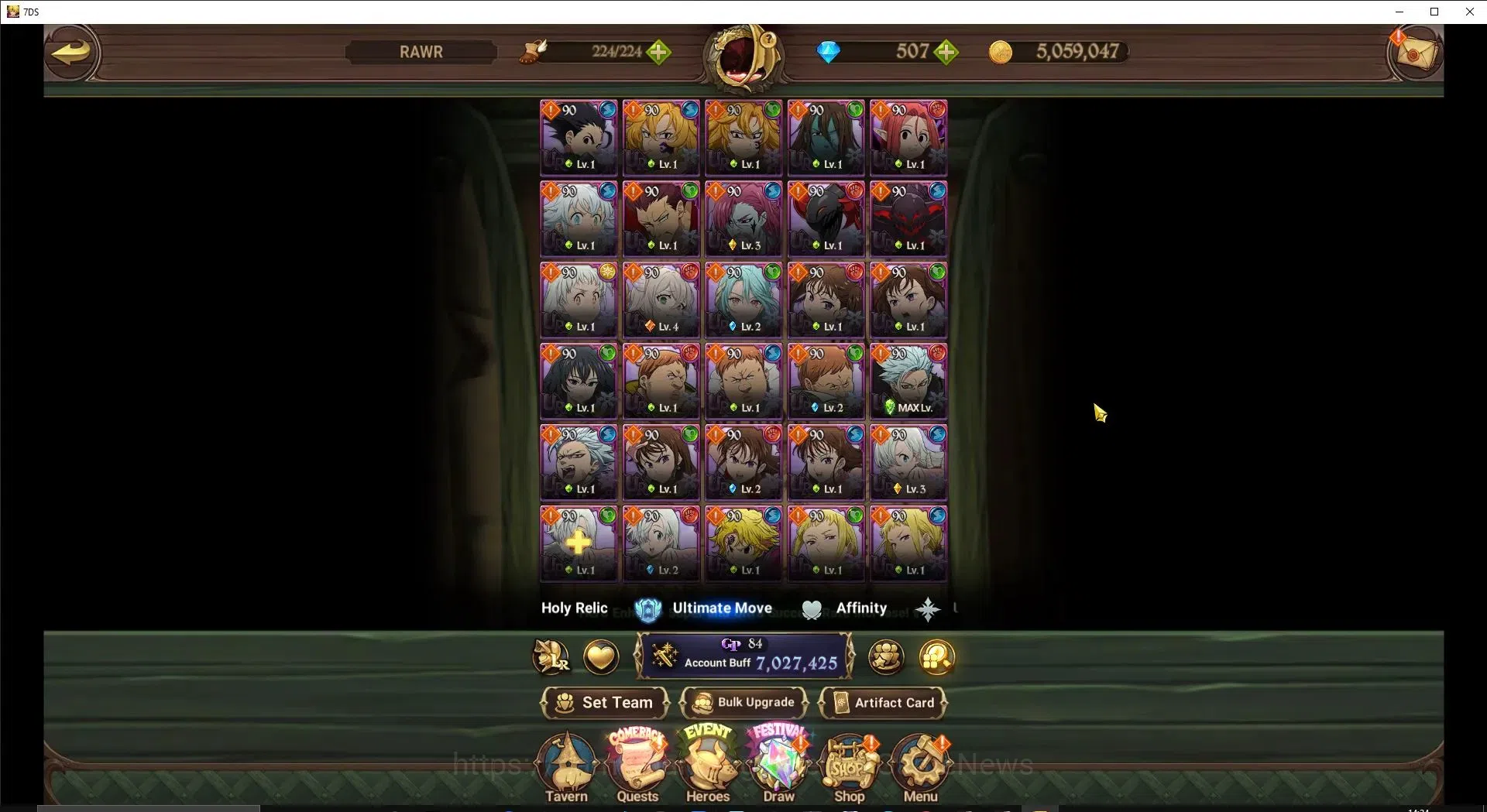 The Seven Deadly Sins: Grand Cross Accounts ASIA|7M CC|507 DM+51 LS|5 LR+10 UR+Many Collab|NMe image 11
