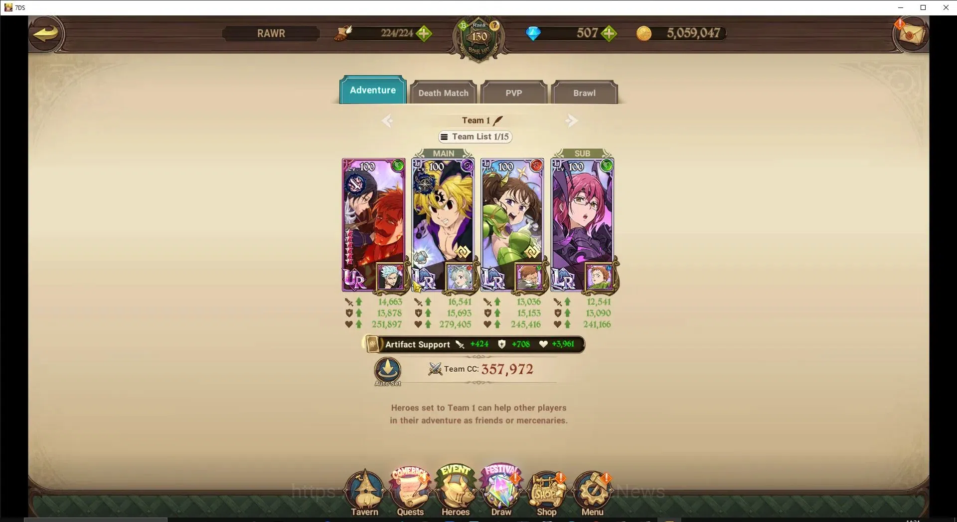 The Seven Deadly Sins: Grand Cross Accounts ASIA|7M CC|507 DM+51 LS|5 LR+10 UR+Many Collab|NMe image 14