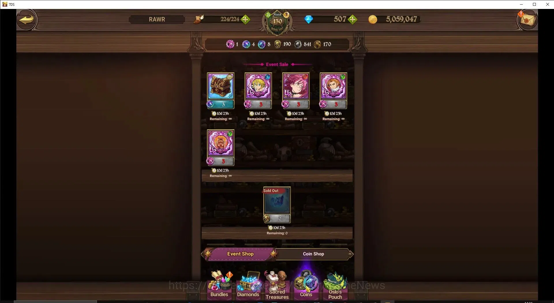 The Seven Deadly Sins: Grand Cross Accounts ASIA|7M CC|507 DM+51 LS|5 LR+10 UR+Many Collab|NMe image 17