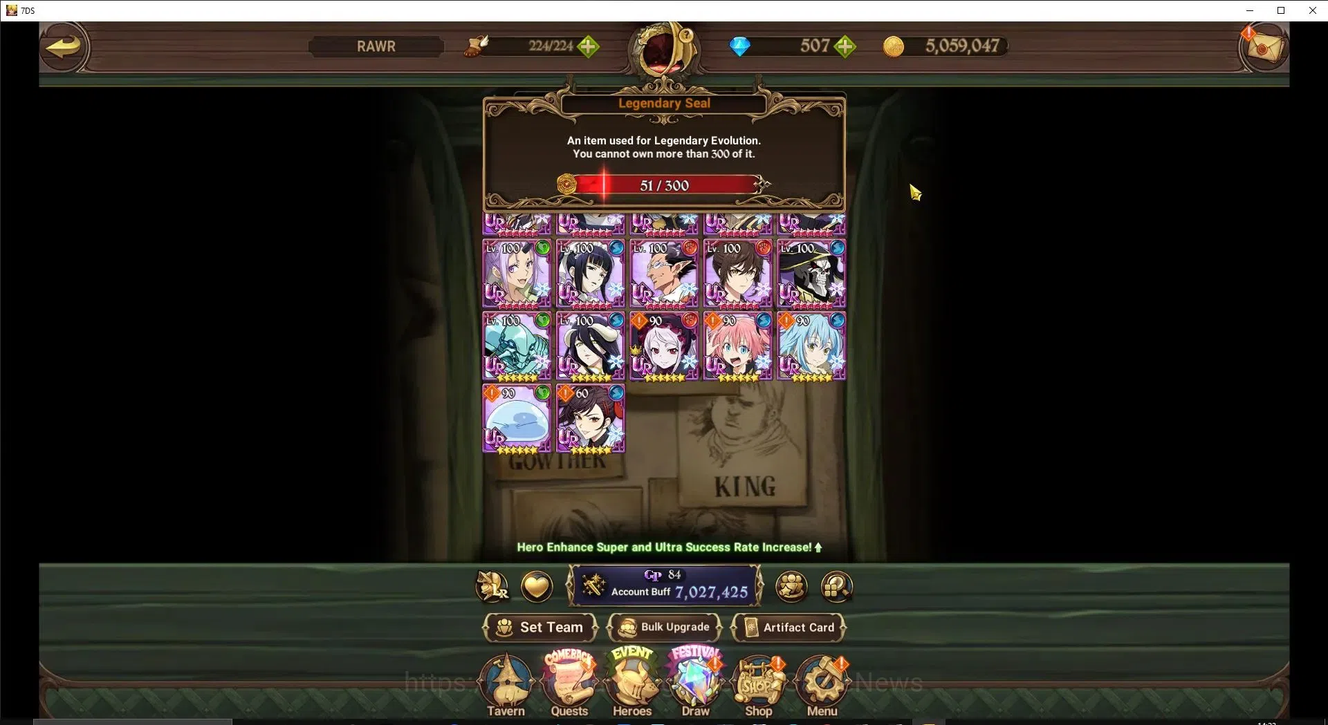The Seven Deadly Sins: Grand Cross Accounts ASIA|7M CC|507 DM+51 LS|5 LR+10 UR+Many Collab|NMe image 4