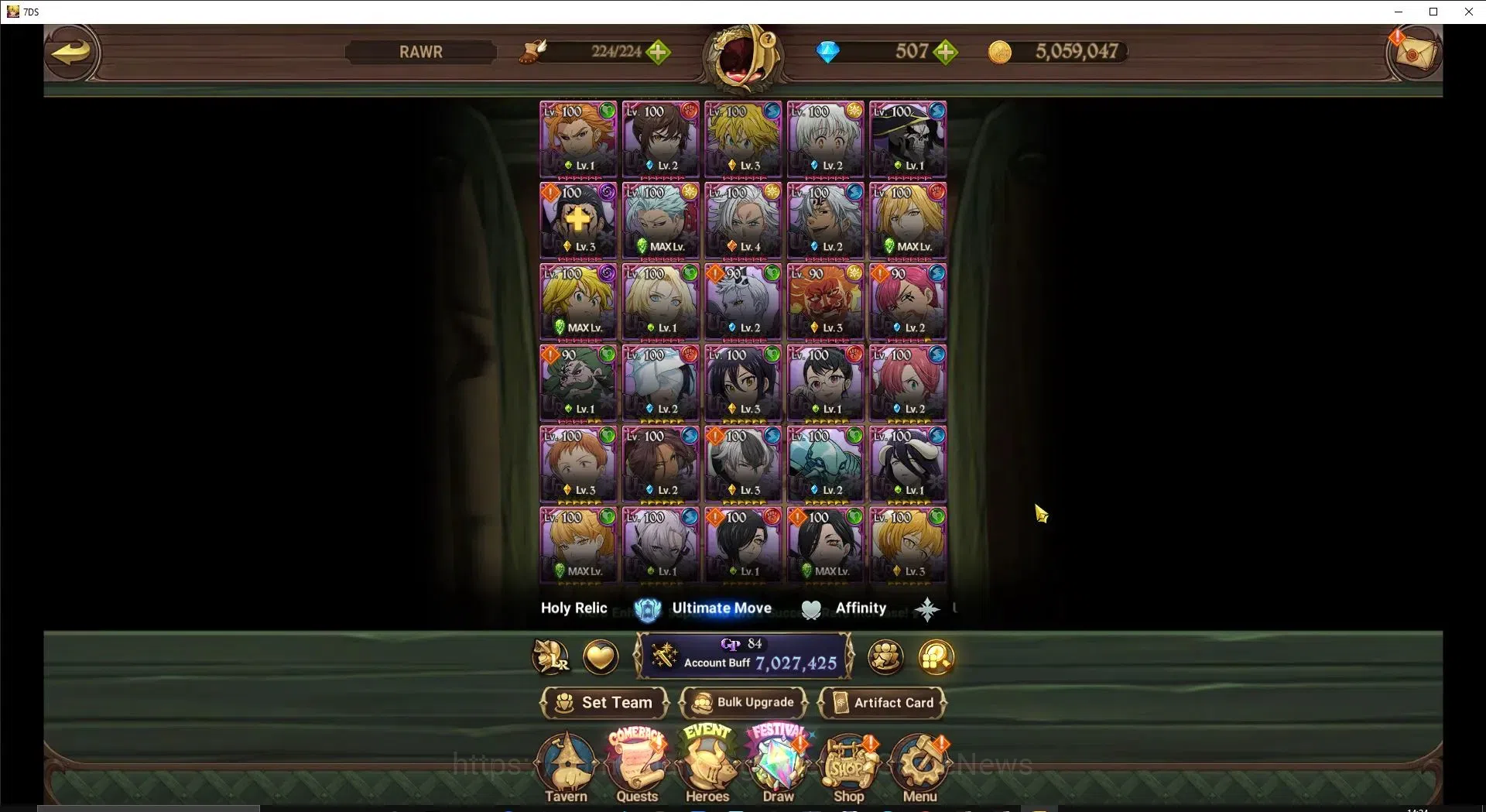 The Seven Deadly Sins: Grand Cross Accounts ASIA|7M CC|507 DM+51 LS|5 LR+10 UR+Many Collab|NMe image 7