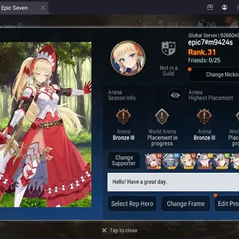 Epic Seven Accounts Starter Global Unverif |starter|3 ML (Harsetti,SOT Dark Diene,TE Kayron)|PoH+Bless ON|Stigma 54K|SS