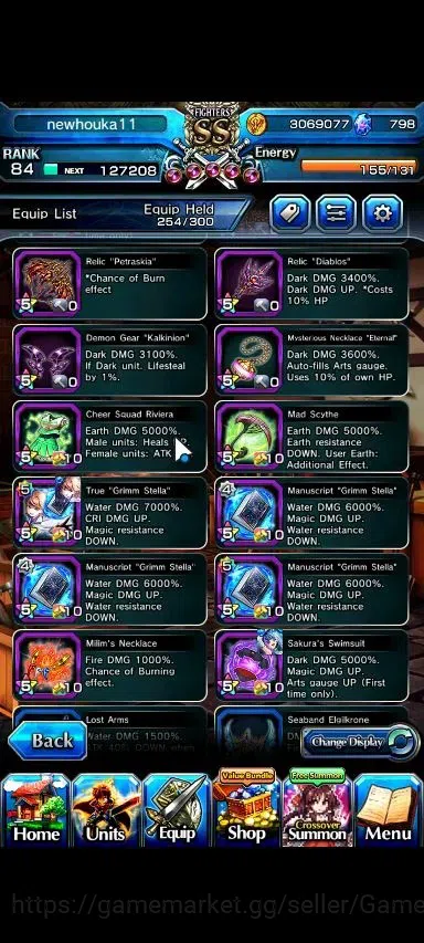 Grand Summoners Accounts Global|Rank 84|798 cc|7 Ascend+2 TW|(Inumuta,Selia image 10