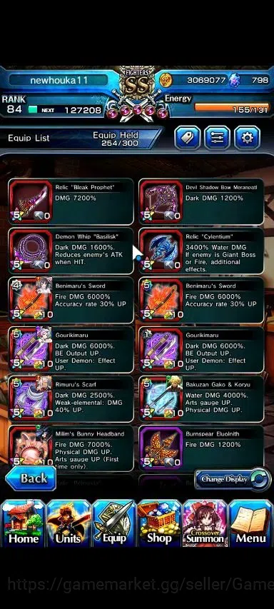 Grand Summoners Accounts Global|Rank 84|798 cc|7 Ascend+2 TW|(Inumuta,Selia image 9