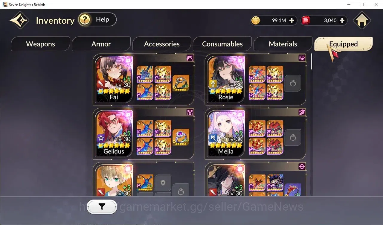 Seven Knights Re:Birth Accounts GLOBAL SEA|Full ex-7k[FaiTC1,RosieTC1,GelidusTC1,M image 13