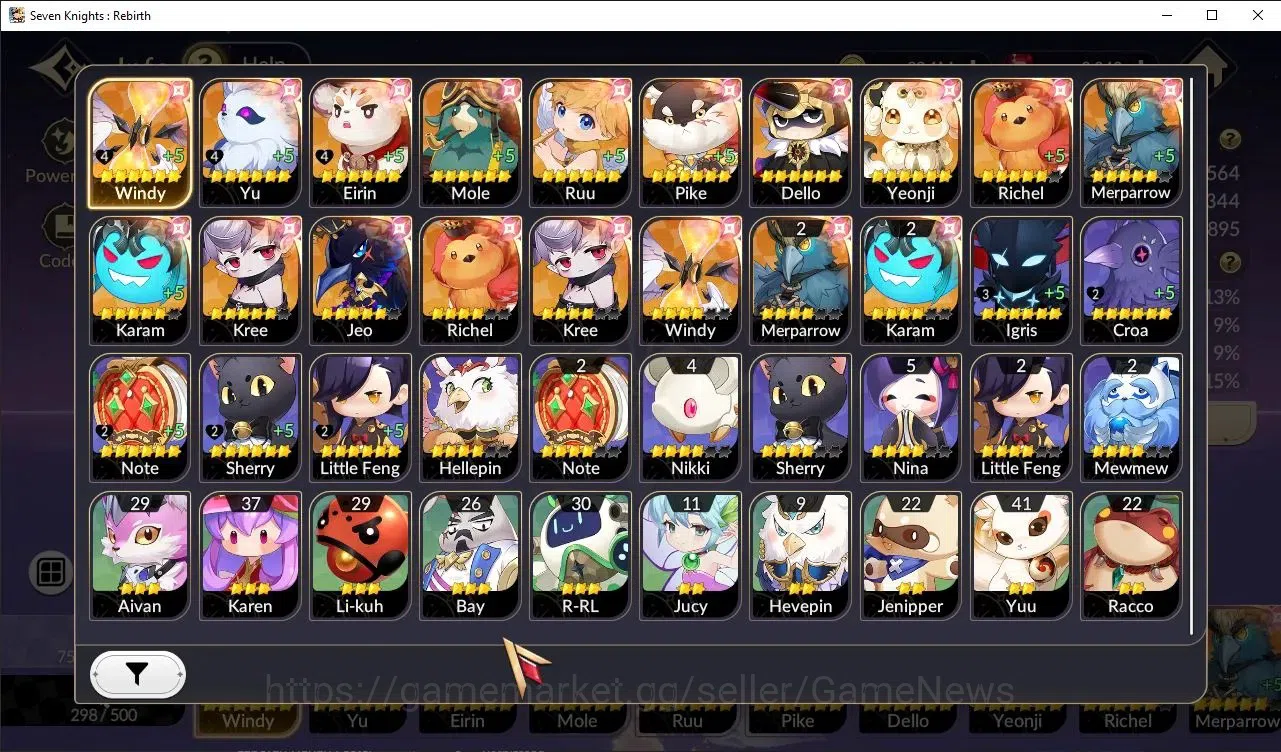 Seven Knights Re:Birth Accounts GLOBAL SEA|Full ex-7k[FaiTC1,RosieTC1,GelidusTC1,M image 3