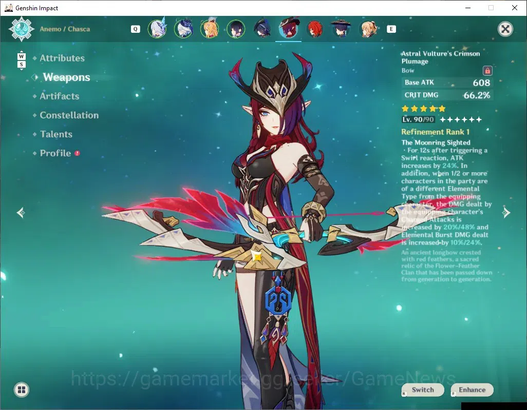 Genshin Impact Accounts ASIA|AR 57|PremTeam Skirk|15 Limit+9(*5Weap)|[Skir image 6