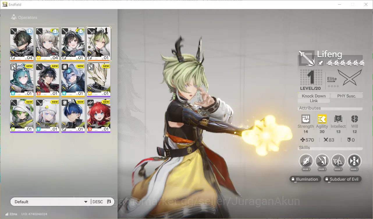 Arknights: Endfield Accounts Asia Lv 2 Day 2 | Fresh Starter Lifeng + 5 SR OP ( image 4