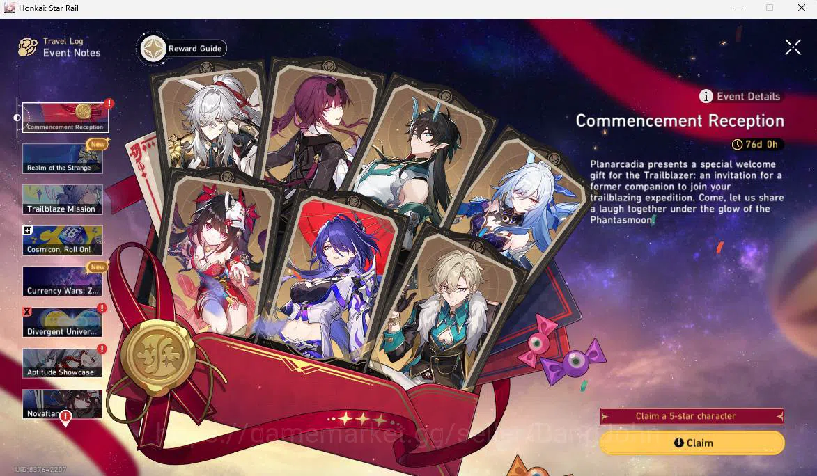 Honkai Star Rail Accounts ASIA|TL70|12 limit|DanHEng PT,Sunday,Saber<hyacine image 6