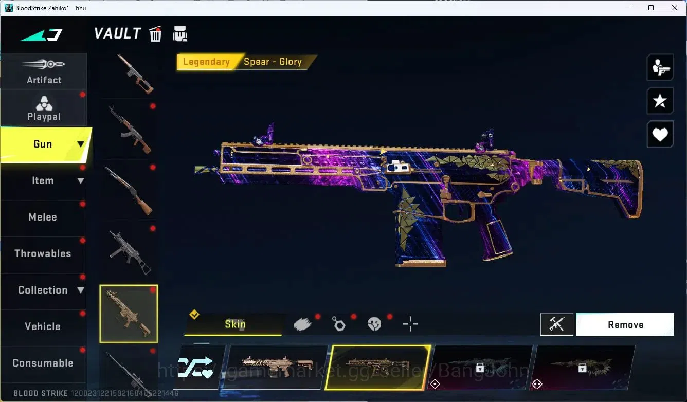 Blood Strike Accounts Collab Skin ASIA | 1 ETERNAL: Desert Eagle |3 Collab (7DS) | 1 TR | 1 ULTRA Gun | 1 Ultra  | 5 12