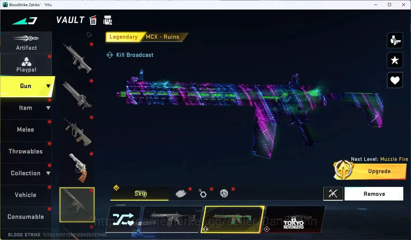 Blood Strike Accounts Collab Skin ASIA | 1 ETERNAL: Desert Eagle |3 Collab (7DS) | 1 TR | 1 ULTRA Gun | 1 Ultra  | 5 7