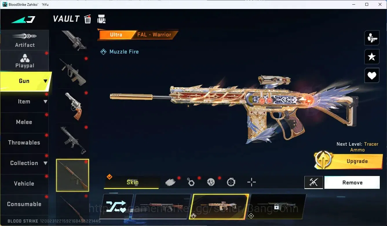 Blood Strike Accounts Collab Skin ASIA | 1 ETERNAL: Desert Eagle |3 Collab (7DS) | 1 TR | 1 ULTRA Gun | 1 Ultra  | 5 8