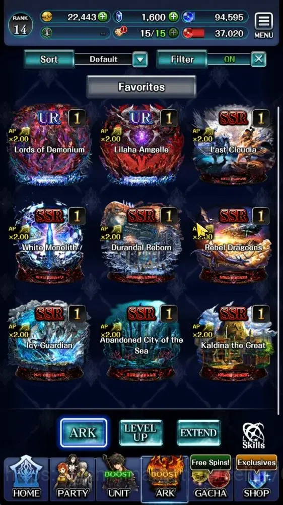 Last Cloudia Accounts Endgame GLOBAL|Rank 14|Top Tier Unit|Demon Lord Judecca Samekh,G Lilaha,KOG Mauna,Vayne,Lenius,Etc|2 3