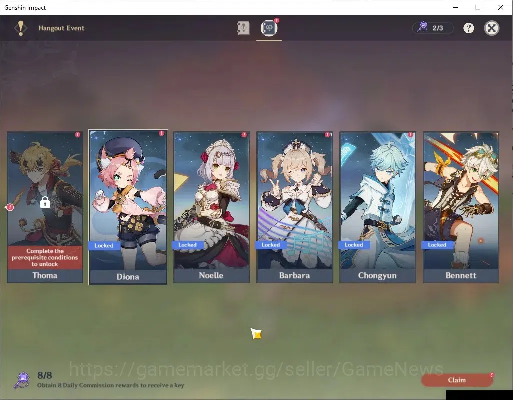 Genshin Impact Accounts ASIA |AR 33 |1 Limited+1 (*5 Standard) |Columbina  image 12