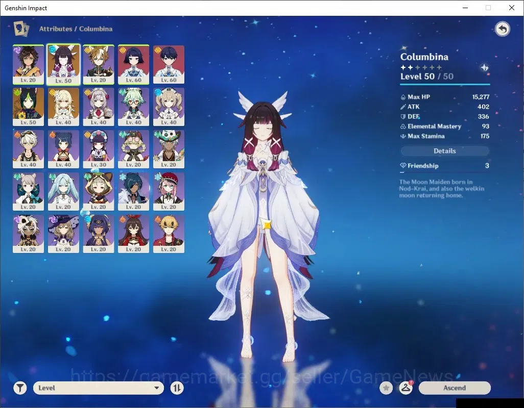 Genshin Impact Accounts ASIA |AR 33 |1 Limited+1 (*5 Standard) |Columbina  image 4
