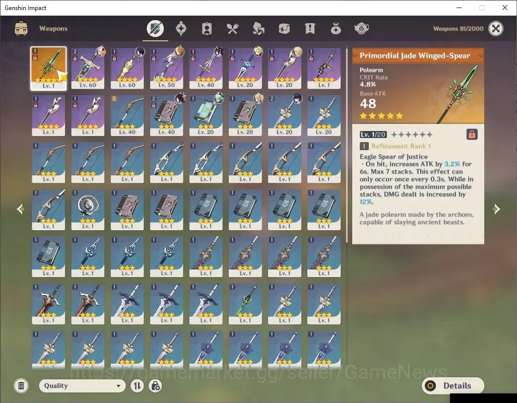 Genshin Impact Accounts ASIA |AR 33 |1 Limited+1 (*5 Standard) |Columbina  image 5