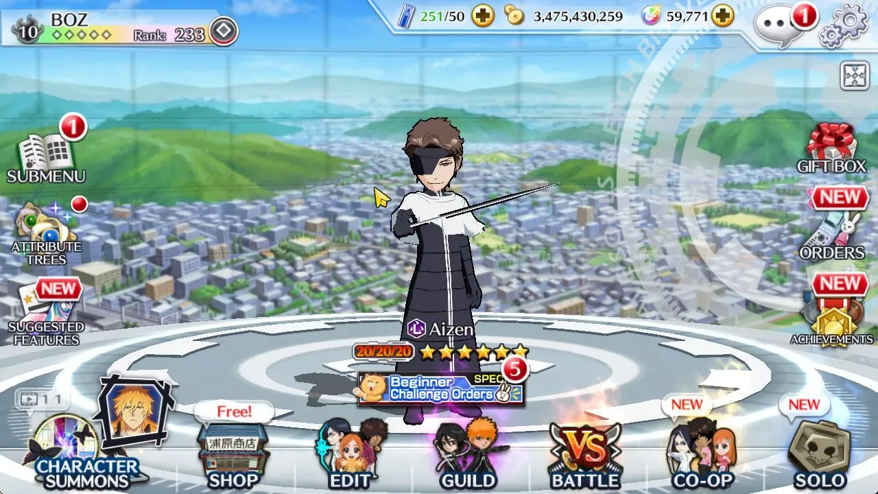 Bleach: Brave Souls Accounts High-End Global | 1M BP+59K Orb | 1 MT | End Game | Aizen TYBW26 | Ulquiorra,Grommjow 11th 1