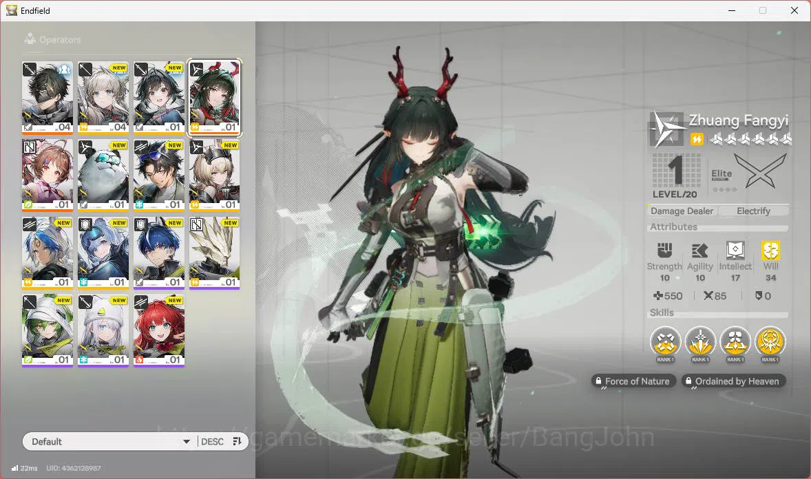 Arknights: Endfield Accounts ASIA|Fresh starter|1 limit| Zhuang Fangyi, Ardelia image 13