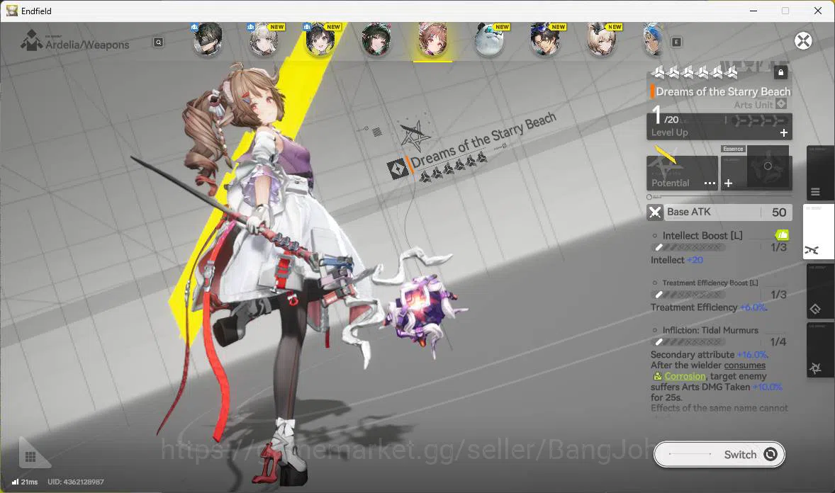 Arknights: Endfield Accounts ASIA|Fresh starter|1 limit| Zhuang Fangyi, Ardelia image 14