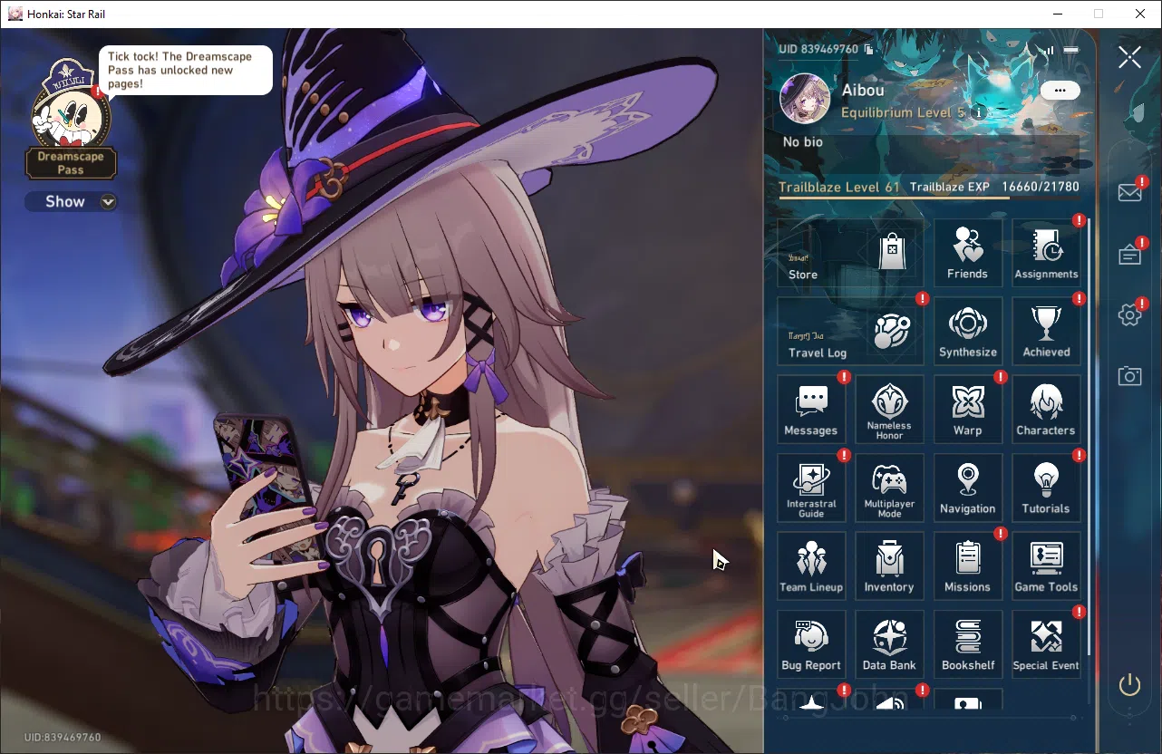 Honkai Star Rail Accounts ASIA | TL 61 | 6 Limit | The Herta E1 + Sign | Dan image 1
