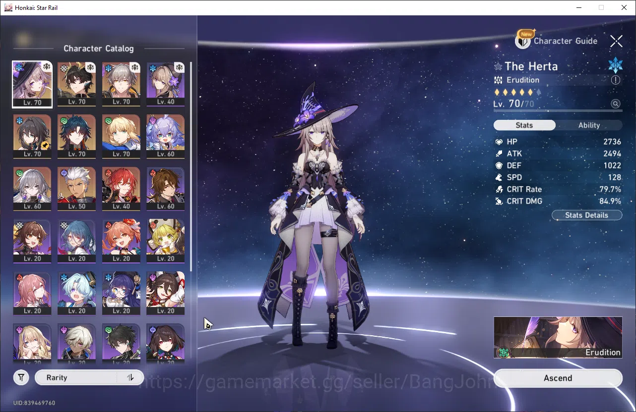 Honkai Star Rail Accounts ASIA | TL 61 | 6 Limit | The Herta E1 + Sign | Dan image 2