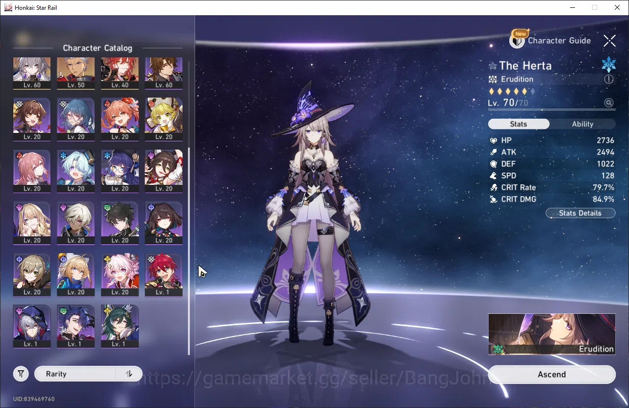 Honkai Star Rail Accounts ASIA | TL 61 | 6 Limit | The Herta E1 + Sign | Dan image 3