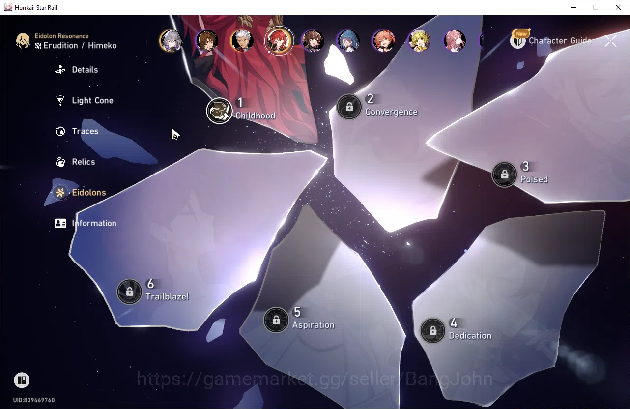 Honkai Star Rail Accounts ASIA | TL 61 | 6 Limit | The Herta E1 + Sign | Dan image 5