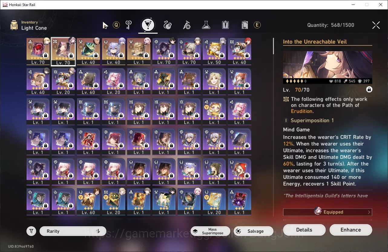 Honkai Star Rail Accounts ASIA | TL 61 | 6 Limit | The Herta E1 + Sign | Dan image 6