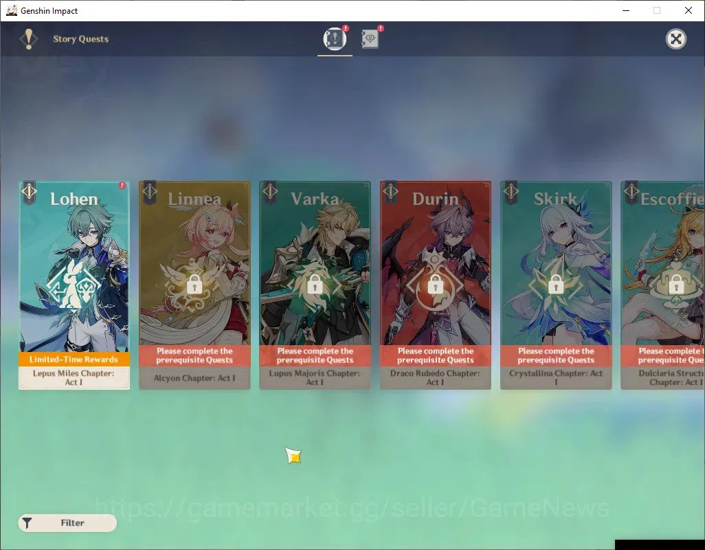 Genshin Impact Accounts ASIA|AR 37|1 Limited + 1 (*5 Weapon)|Mavuika|Lost  image 10