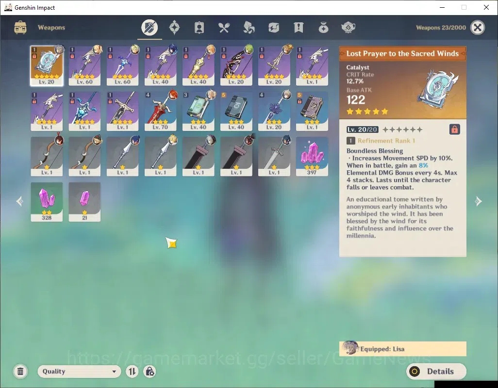 Genshin Impact Accounts ASIA|AR 37|1 Limited + 1 (*5 Weapon)|Mavuika|Lost  image 3