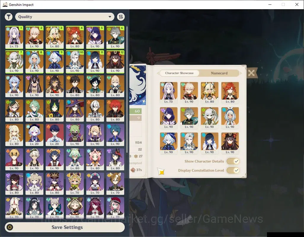 Genshin Impact Accounts Asia|AR60|19Limit+9(*5Wp)|PremTim Check SS|Neuvil, image 2