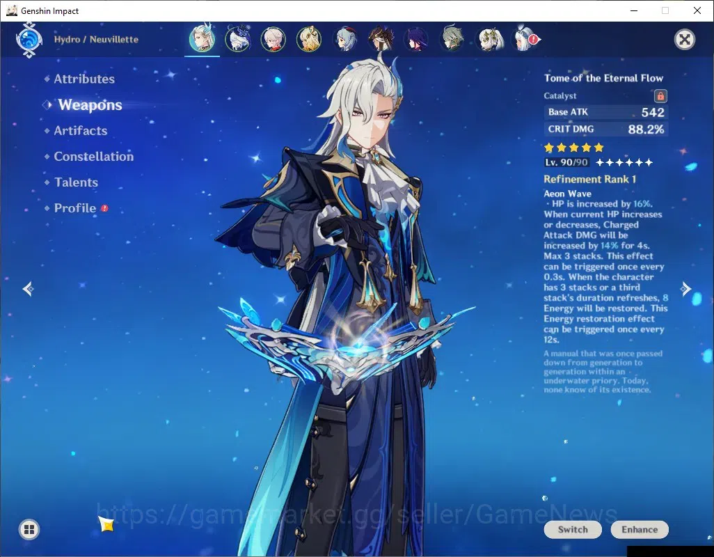 Genshin Impact Accounts Asia|AR60|19Limit+9(*5Wp)|PremTim Check SS|Neuvil, image 6