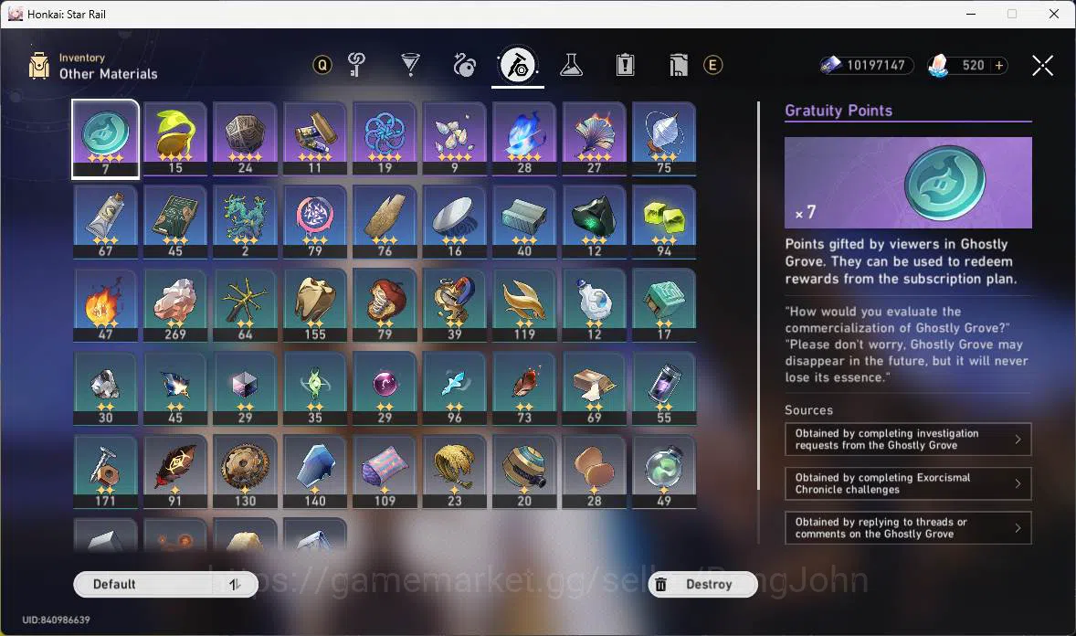 Honkai Star Rail Accounts Others ASIA|TL 60|7 Limit|Phainon+sign,Cerydra,Yao Guang,Sparkle,Dan Heng Pt,Ruan 12