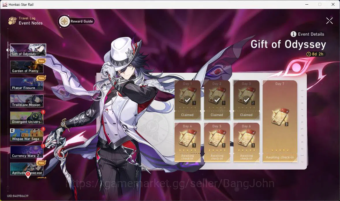 Honkai Star Rail Accounts Others ASIA|TL 60|7 Limit|Phainon+sign,Cerydra,Yao Guang,Sparkle,Dan Heng Pt,Ruan 5